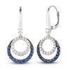 Thumbnail Image 1 of Le Vian Diamond & Sapphire Dangle Earrings 3/8 ct tw Diamonds 14K Vanilla Gold