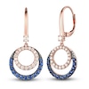 Le Vian Diamond & Sapphire Dangle Earrings 3/8 ct tw Diamonds 14K Strawberry Gold