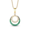 Thumbnail Image 0 of Le Vian Diamond & Emerald Necklace 1/4 ct tw Diamonds 14K Honey Gold 18"