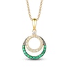 Thumbnail Image 1 of Le Vian Diamond & Emerald Necklace 1/4 ct tw Diamonds 14K Honey Gold 18&quot;