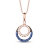 Thumbnail Image 0 of Le Vian Diamond & Sapphire Necklace 1/4 ct tw Diamonds 14K Strawberry Gold 18"