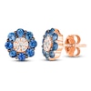 Thumbnail Image 1 of Le Vian Diamond & Sapphire Stud Earrings 1/10 ct tw Diamonds 14K Strawberry Gold
