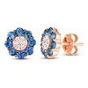 Thumbnail Image 0 of Le Vian Diamond & Sapphire Stud Earrings 1/10 ct tw Diamonds 14K Strawberry Gold