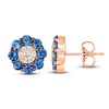 Thumbnail Image 2 of Le Vian Diamond & Sapphire Stud Earrings 1/10 ct tw Diamonds 14K Strawberry Gold