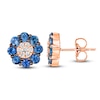 Thumbnail Image 1 of Le Vian Diamond & Sapphire Stud Earrings 1/10 ct tw Diamonds 14K Strawberry Gold