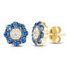 Thumbnail Image 0 of Le Vian Diamond & Sapphire Stud Earrings 1/10 ct tw Diamonds 14K Honey Gold