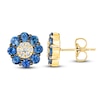 Thumbnail Image 1 of Le Vian Diamond & Sapphire Stud Earrings 1/10 ct tw Diamonds 14K Honey Gold