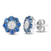 Thumbnail Image 1 of Le Vian Diamond & Sapphire Stud Earrings 1/10 ct tw Diamonds 14K Vanilla Gold