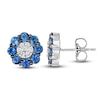 Thumbnail Image 1 of Le Vian Diamond & Sapphire Stud Earrings 1/10 ct tw Diamonds 14K Vanilla Gold