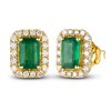 Le Vian Emerald Earrings 1/3 ct tw Diamonds 14K Honey Gold