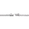 Thumbnail Image 3 of White Lab-Created Sapphire Bracelet Sterling Silver 7.25&quot;