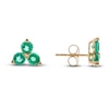 Thumbnail Image 1 of Emerald Trilogy Earrings 10K Yellow Gold