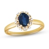 Thumbnail Image 1 of Blue Sapphire & Diamond Ring 1/20 ct tw 10K Yellow Gold