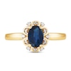 Thumbnail Image 3 of Blue Sapphire & Diamond Ring 1/20 ct tw 10K Yellow Gold