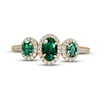 Emerald Ring 1/5 ct tw Diamonds 10K Yellow Gold