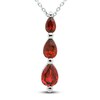 Thumbnail Image 0 of Lab-Created Ruby Three-Stone Necklace Sterling Silver 18"