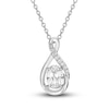 Thumbnail Image 1 of White Lab-Created Sapphire Necklace Sterling Silver 18&quot;