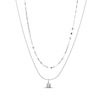 Thumbnail Image 3 of Lab-Created Emerald Layered Necklace Sterling Silver 18&quot;