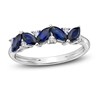 Thumbnail Image 0 of Blue & White Lab-Created Sapphire Ring Sterling Silver