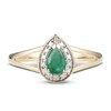 Thumbnail Image 2 of Emerald & Diamond Ring 1/20 ct tw 10K Yellow Gold