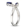 Thumbnail Image 3 of Blue & White Lab-Created Sapphire Ring Sterling Silver
