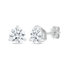 Thumbnail Image 1 of White Lab-Created Sapphire Stud Earrings Sterling Silver