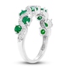 Thumbnail Image 2 of Emerald & Diamond Ring 1/6 ct tw Round-cut 14K White Gold
