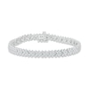 Thumbnail Image 1 of White Lab-Created Sapphire Line Bracelet Sterling Silver 7.25&quot;