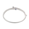 Thumbnail Image 2 of Blue & White Lab-Created Sapphire Bangle Bracelet Sterling Silver