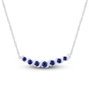 Thumbnail Image 1 of Blue Lab-Created Sapphire Necklace Sterling Silver 18&quot;