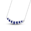 Thumbnail Image 2 of Blue Lab-Created Sapphire Necklace Sterling Silver 18&quot;