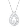 Thumbnail Image 1 of White Lab-Created Sapphire Necklace Sterling Silver 18&quot;