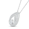 Thumbnail Image 2 of White Lab-Created Sapphire Necklace Sterling Silver 18&quot;