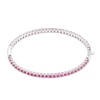 Thumbnail Image 1 of Lab-Created Ruby Bangle Bracelet Sterling Silver 7.25&quot;