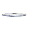 Thumbnail Image 1 of Blue Lab-Created Sapphire Bangle Bracelet Sterling Silver 7.25&quot;