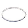 Thumbnail Image 3 of Blue Lab-Created Sapphire Bangle Bracelet Sterling Silver 7.25&quot;