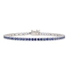 Thumbnail Image 1 of Blue Lab-Created Sapphire Line Bracelet Sterling Silver 7.25&quot;