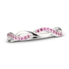 Thumbnail Image 1 of Lab-Created Ruby Crisscross Ring Sterling Silver
