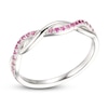 Lab-Created Ruby Crisscross Ring Sterling Silver