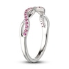 Thumbnail Image 3 of Lab-Created Ruby Crisscross Ring Sterling Silver