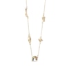 Thumbnail Image 2 of Natural & Lab-Created Gemstone Rainbow Necklace 10K Yellow Gold 18&quot;