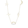 Thumbnail Image 3 of Natural & Lab-Created Gemstone Rainbow Necklace 10K Yellow Gold 18&quot;