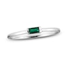 Thumbnail Image 1 of Lab-Created Emerald Baguette Ring Sterling Silver
