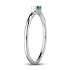 Thumbnail Image 3 of Lab-Created Emerald Baguette Ring Sterling Silver