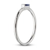 Thumbnail Image 3 of Blue Lab-Created Sapphire Baguette Ring Sterling Silver