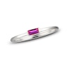 Thumbnail Image 1 of Lab-Created Ruby Baguette Ring Sterling Silver