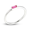 Thumbnail Image 2 of Lab-Created Ruby Baguette Ring Sterling Silver