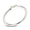 Thumbnail Image 1 of White Lab-Created Sapphire Baguette Ring Sterling Silver