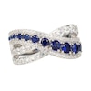 White & Blue Lab-Created Sapphire Ring Sterling Silver