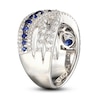 Thumbnail Image 3 of White & Blue Lab-Created Sapphire Ring Sterling Silver